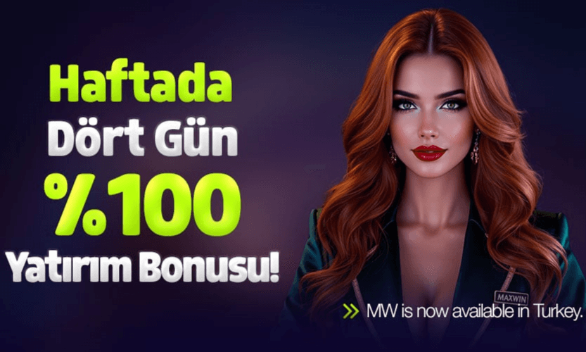 Haftada 4 Gün %100 Casino Bonusu