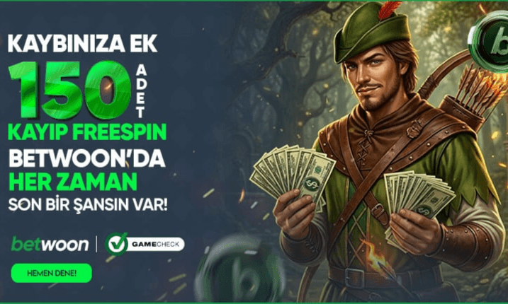 Kayıplarınıza Ek 150 Freespin'e Kadar