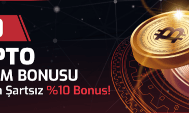 %10 Çevrim Şartsız Kripto Yatırım Bonusu