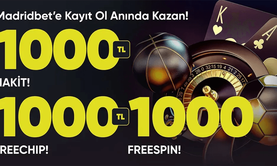 Deneme Bonusu — Nakit, 1000 Freespin veya 1.000₺ Freechip