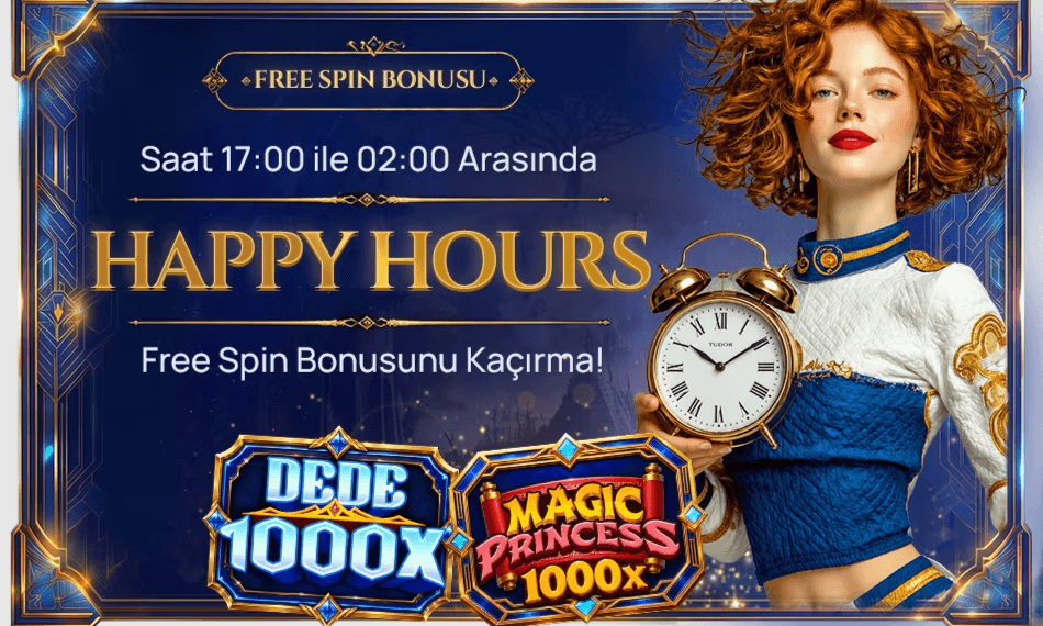Happy Hours — 17:00-02:00 Arası 250 veya 500 Freespin