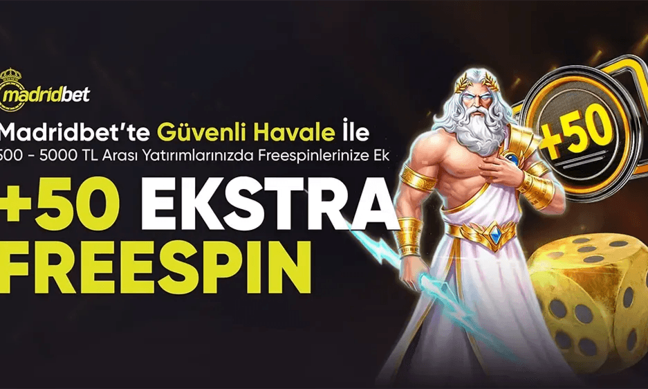Güvenli Havaleye Özel +50 Extra Freespin
