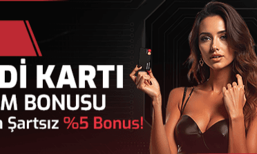 %5 Çevrim Şartsız Kredi Kartı Yatırım Bonusu