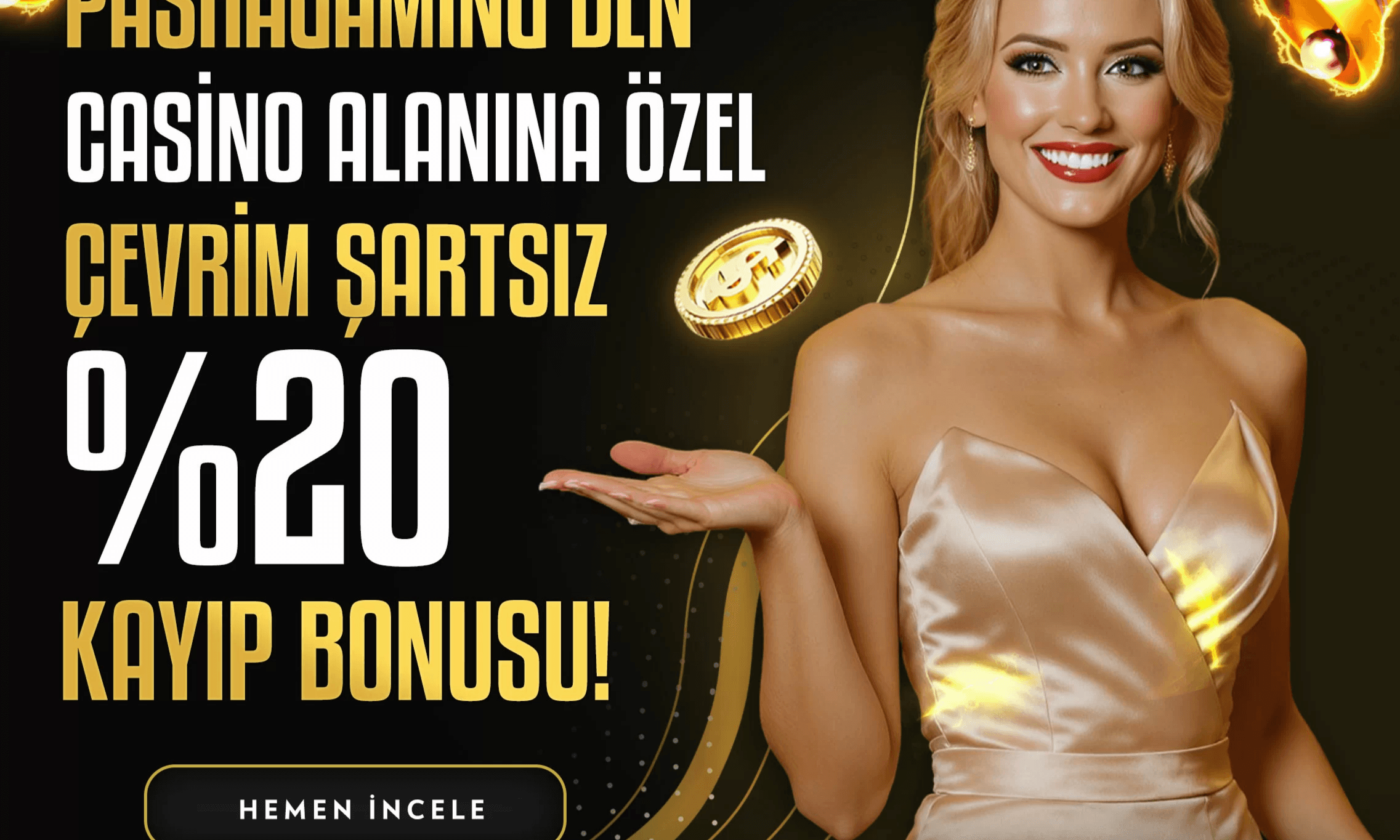 Casino Alanına Özel Çevrim Şartsız %20 Anlık Kayıp Bonusu